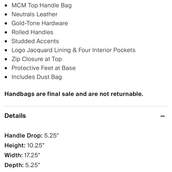 AUTHENTIC MCM BAG - Picture 6 of 6